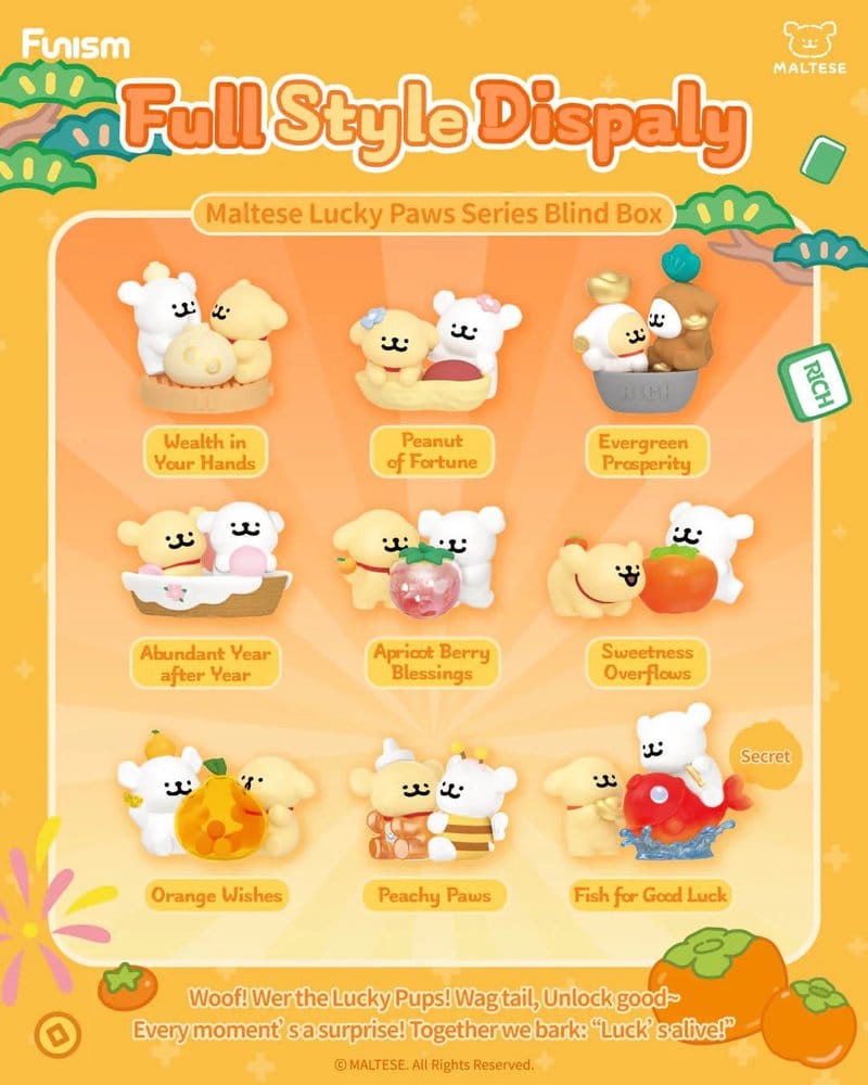 Malteser Blind Box Minifigurer Lucky Paws Series Display (8)