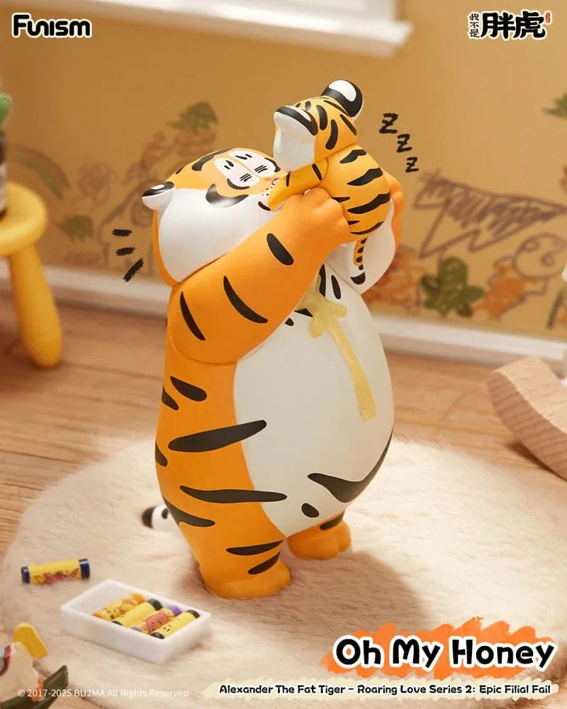 Alexander The Fat Tiger Mini Figures Roaring Love Series 2 - Samling av 8 Figurer Funism