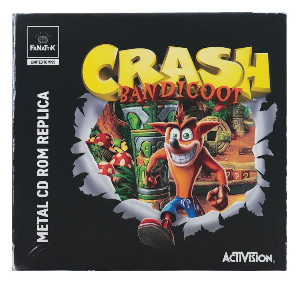 Crash Bandicoot Replica Metal CD-ROM Collectible Limited Edition 11 cm
