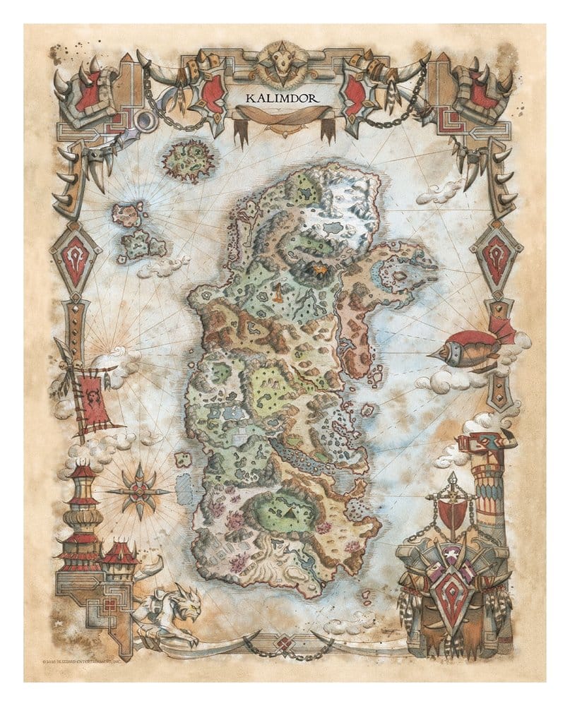World of Warcraft konsttryckset begränsad upplaga 42 x 30 cm