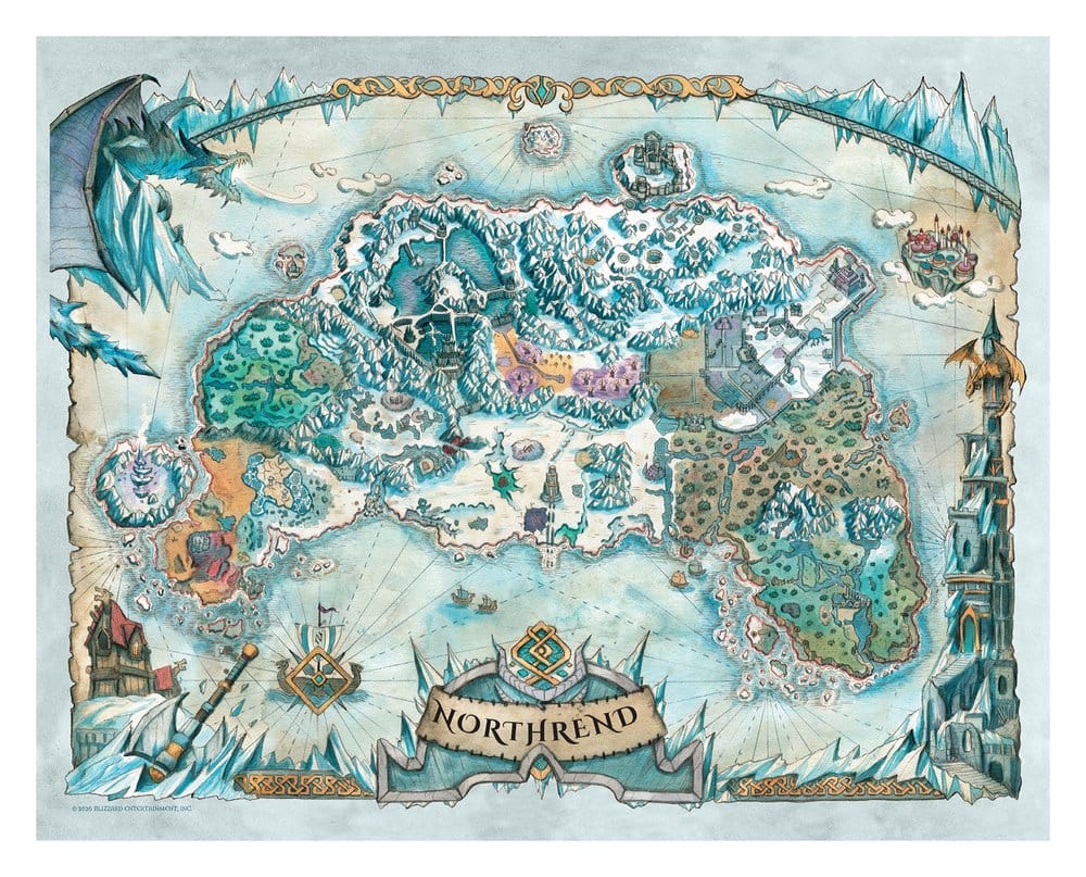 World of Warcraft konsttryckset begränsad upplaga 42 x 30 cm