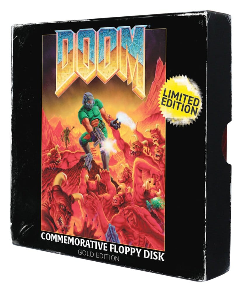 Doom Replik Floppy Disk Guldpläterad Begränsad Upplaga