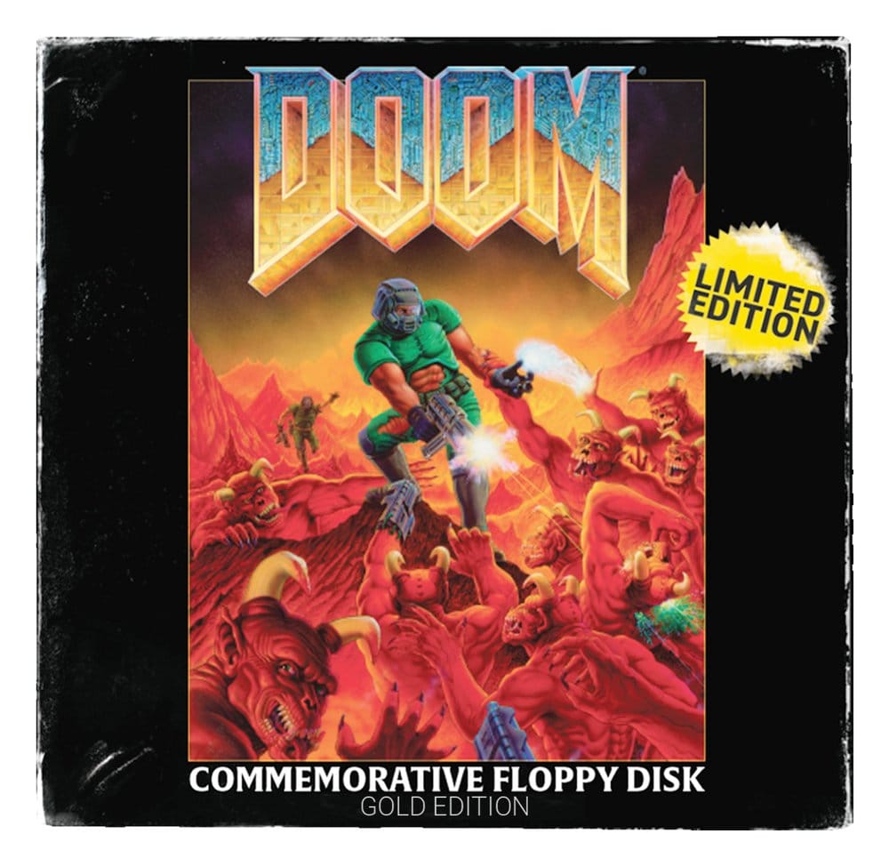 Doom Replik Floppy Disk Guldpläterad Begränsad Upplaga