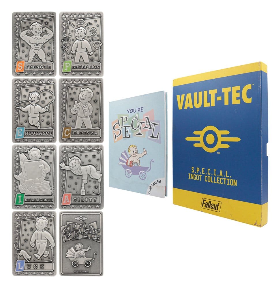 Fallout Ingots med Album S.P.E.C.I.A.L. Perk Card Samlaralbum