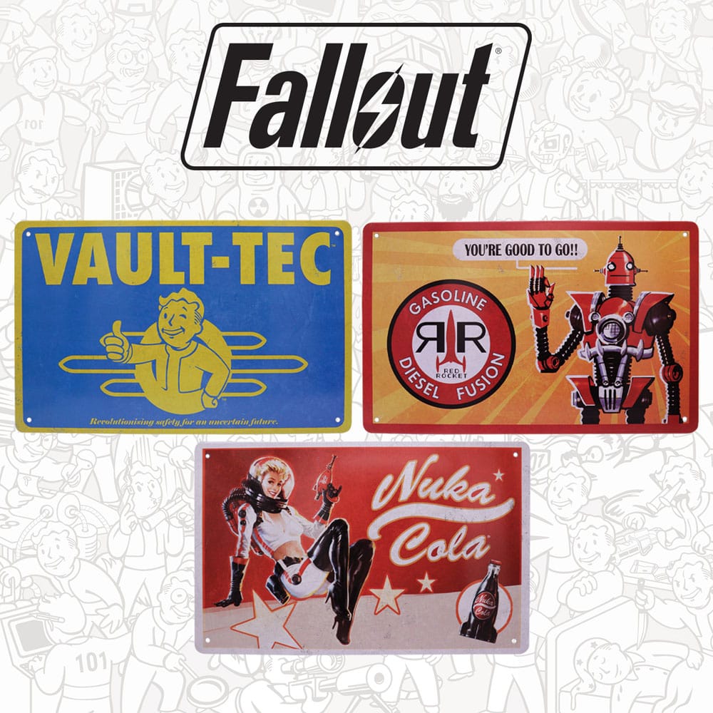 Fallout Plåtskyltar 3-Pack FaNaTtik