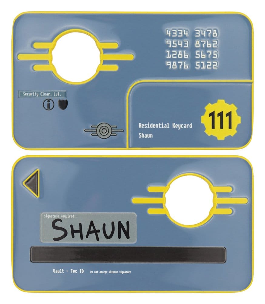 Fallout Replica Säkerhetsnyckelkort Vault 111 Limited Edition 11 cm
