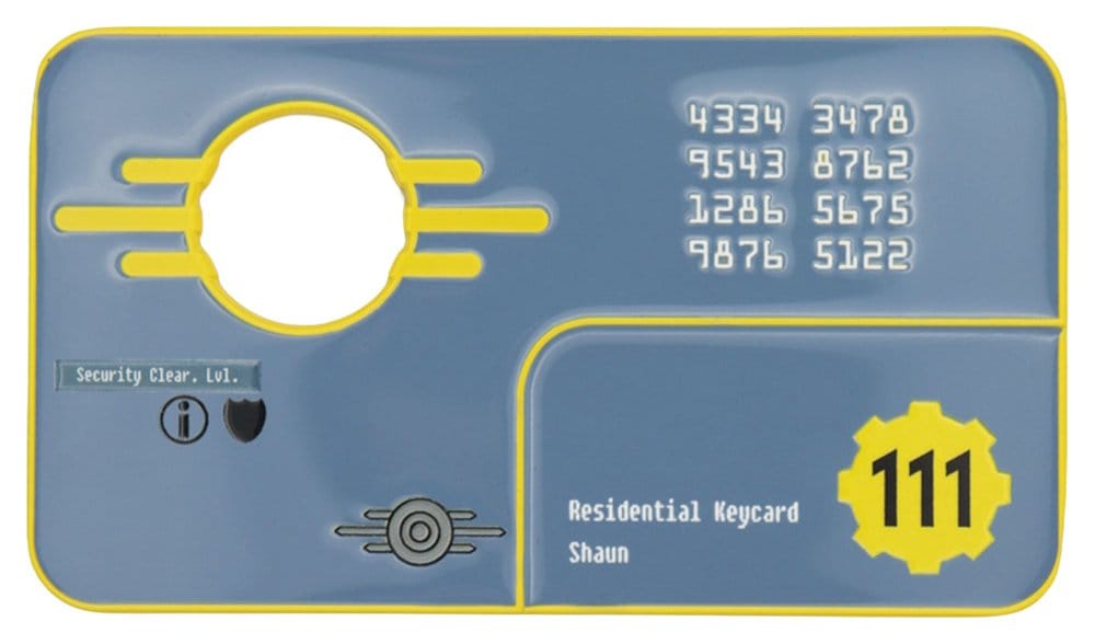 Fallout Replica Säkerhetsnyckelkort Vault 111 Limited Edition 11 cm