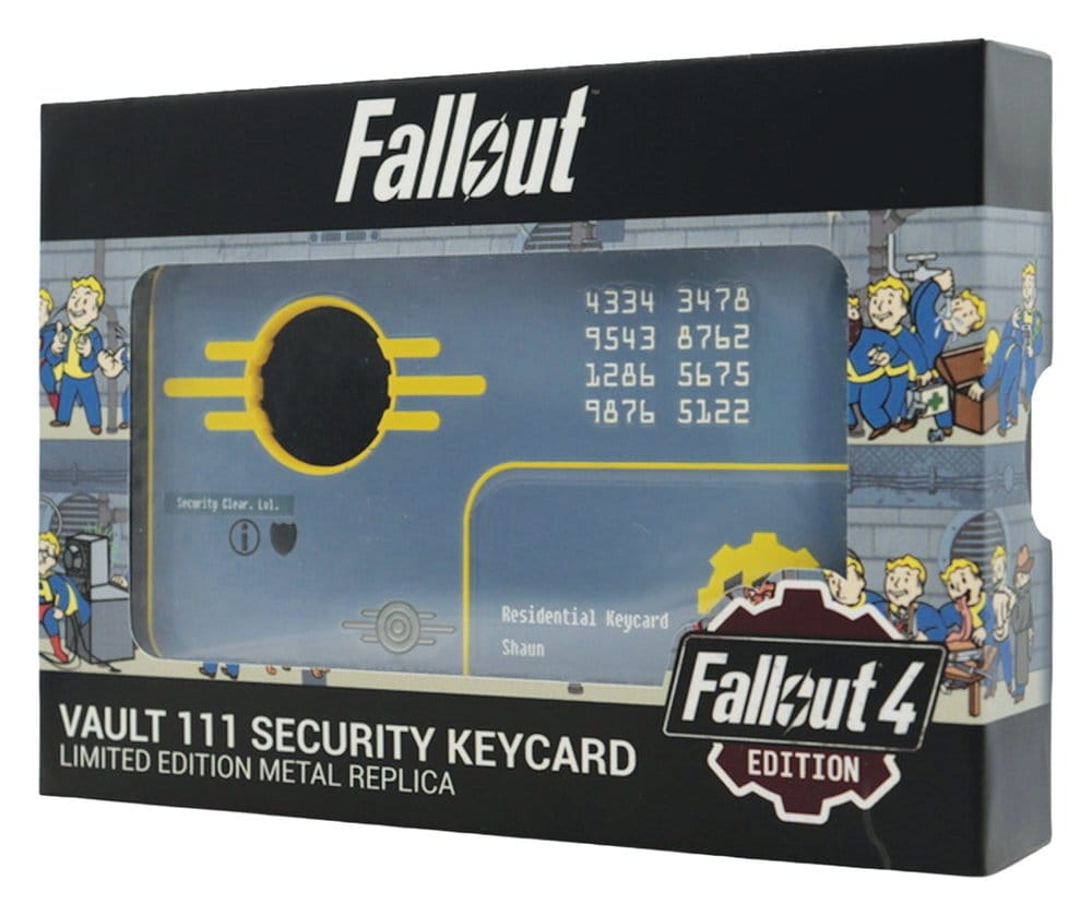 Fallout Replica Säkerhetsnyckelkort Vault 111 Limited Edition 11 cm