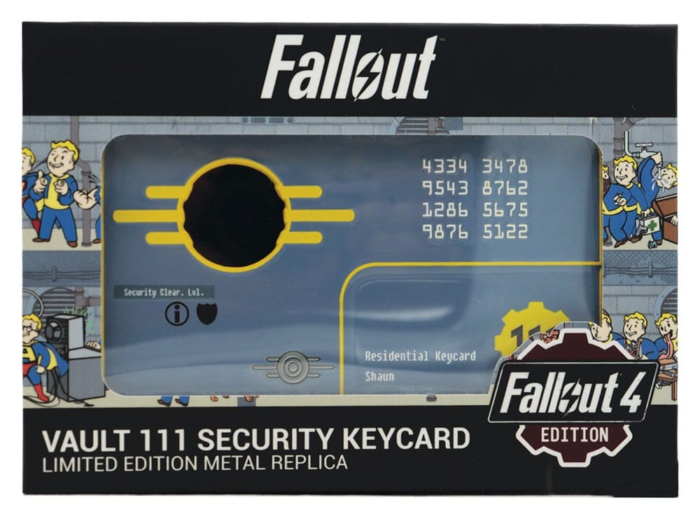 Fallout Replica Säkerhetsnyckelkort Vault 111 Limited Edition 11 cm