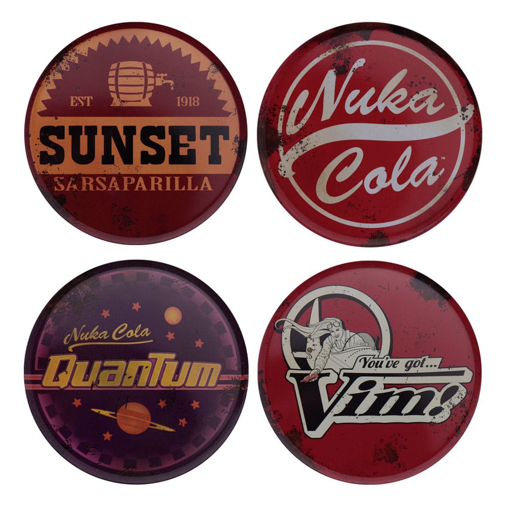 Fallout Coaster 4-Pack Metal Drinks FaNaTtik