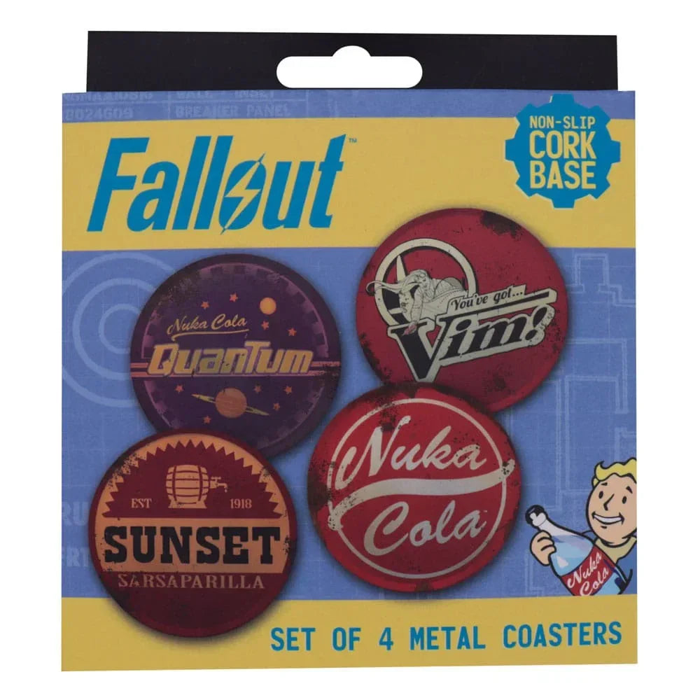 Fallout Coaster 4-Pack Metal Drinks FaNaTtik