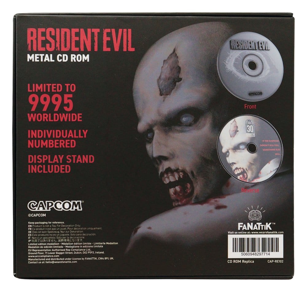 Resident Evil Replica CD-ROM 30-årsjubileumsutgåva Begränsad Edition 11 cm