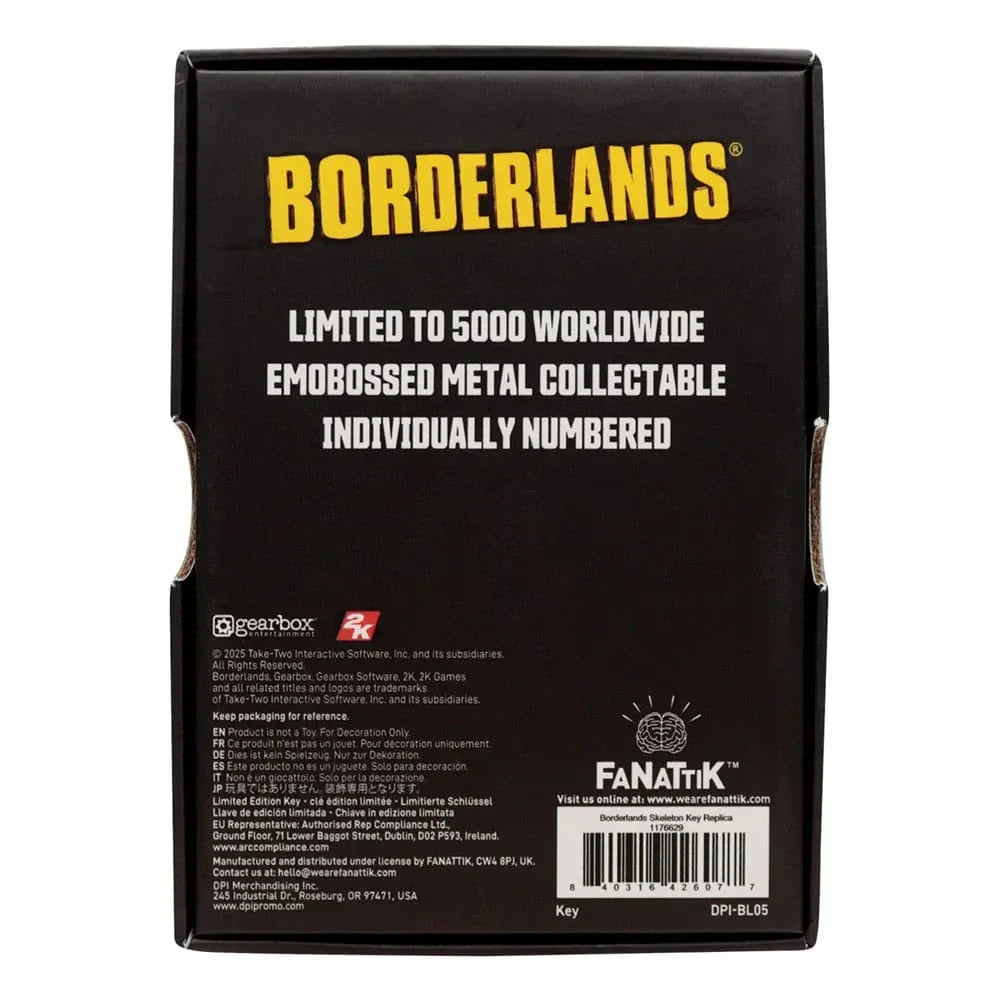 Borderlands Replica Gold Key - Officiell Samlarartikel FaNaTtik