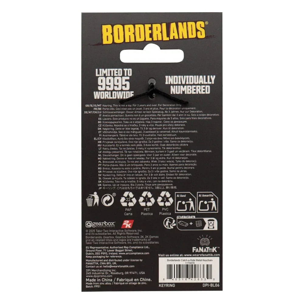 Borderlands Nyckelring Catch-A-Ride Limited Edition FaNaTtik