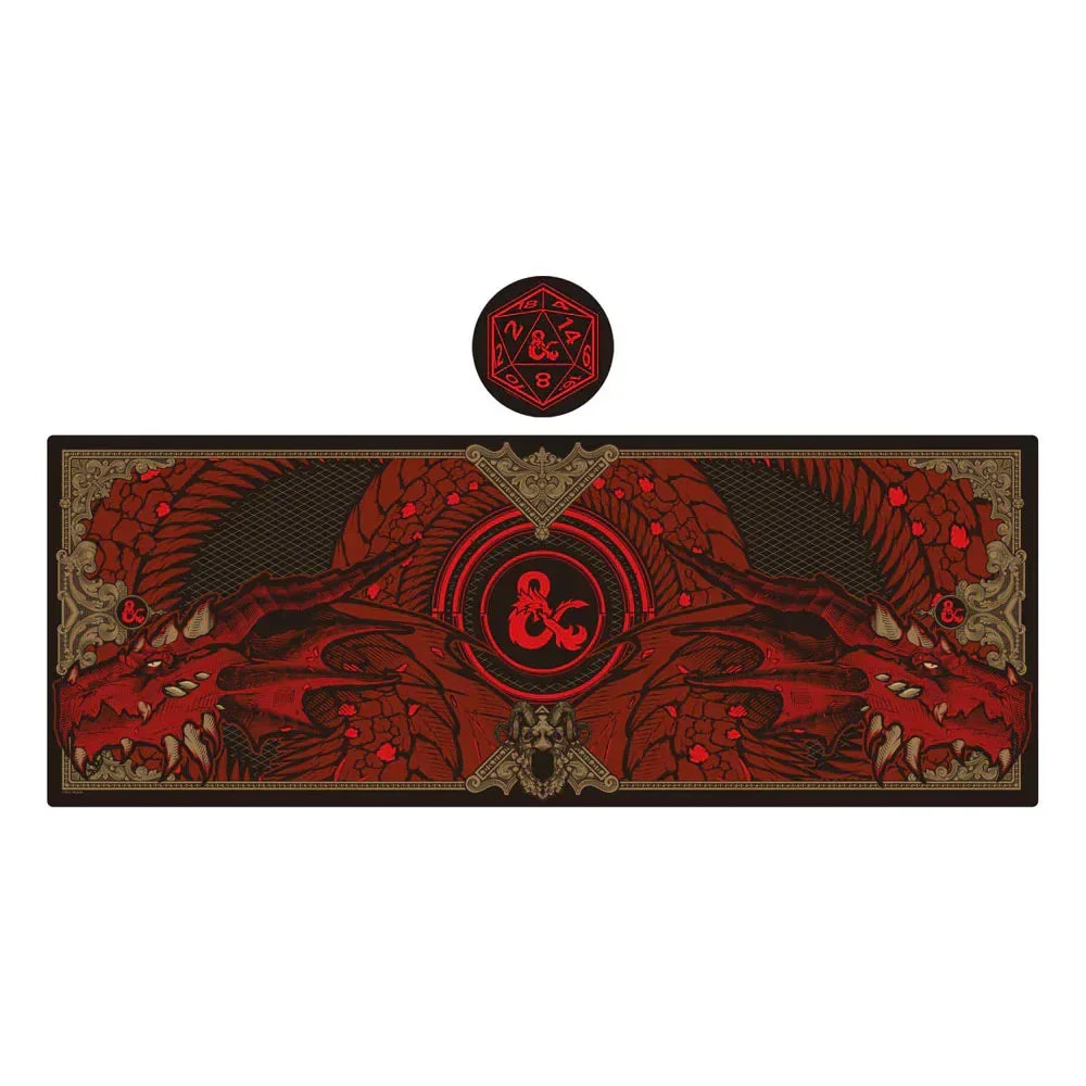 Dungeons & Dragons Skrivbordsmatta och Coaster Set FaNaTtik