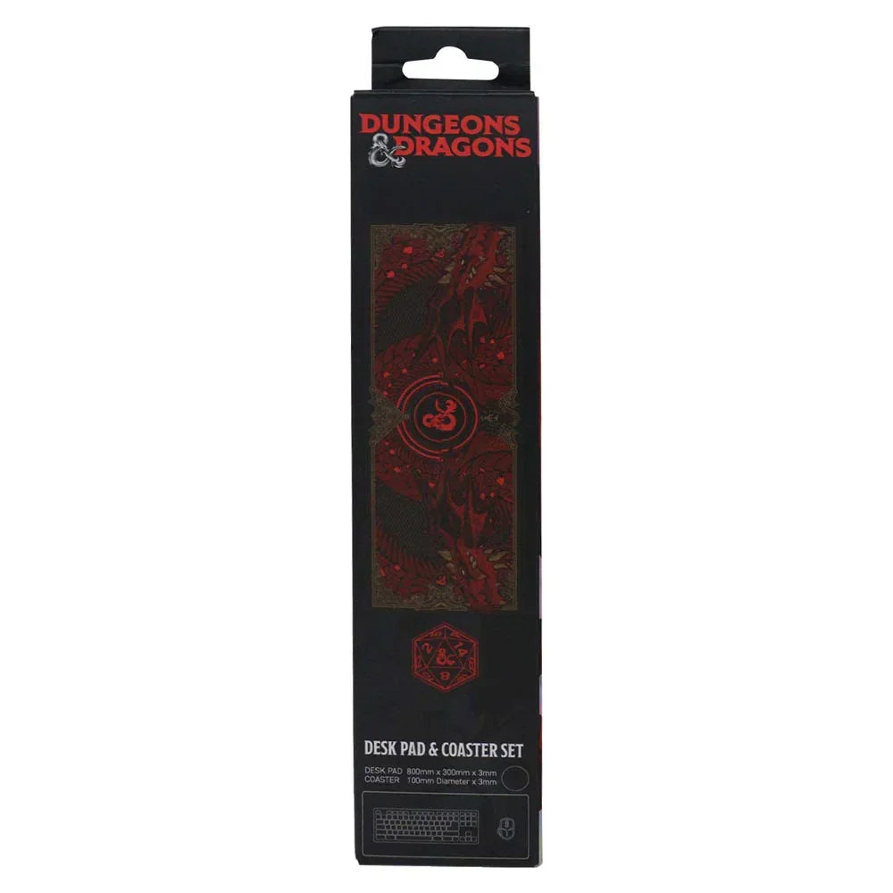 Dungeons & Dragons Skrivbordsmatta och Coaster Set FaNaTtik