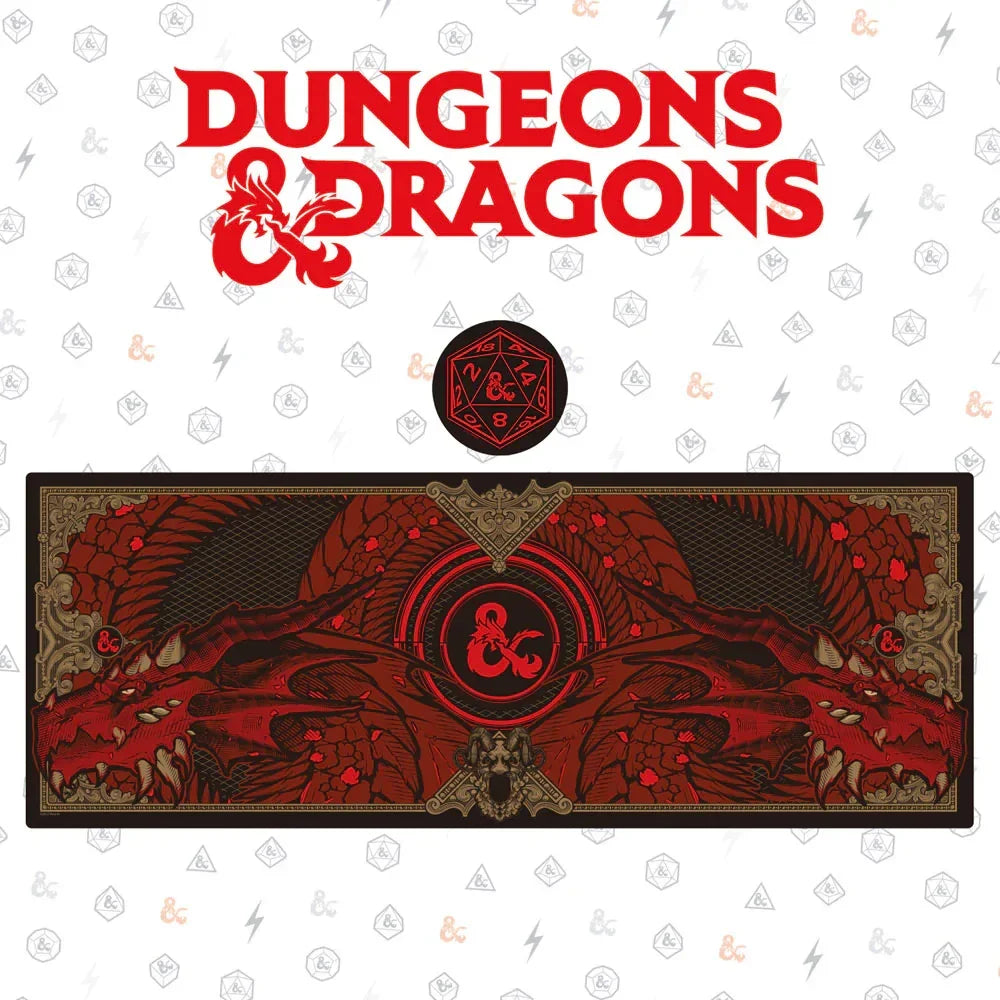 Dungeons & Dragons Skrivbordsmatta och Coaster Set FaNaTtik