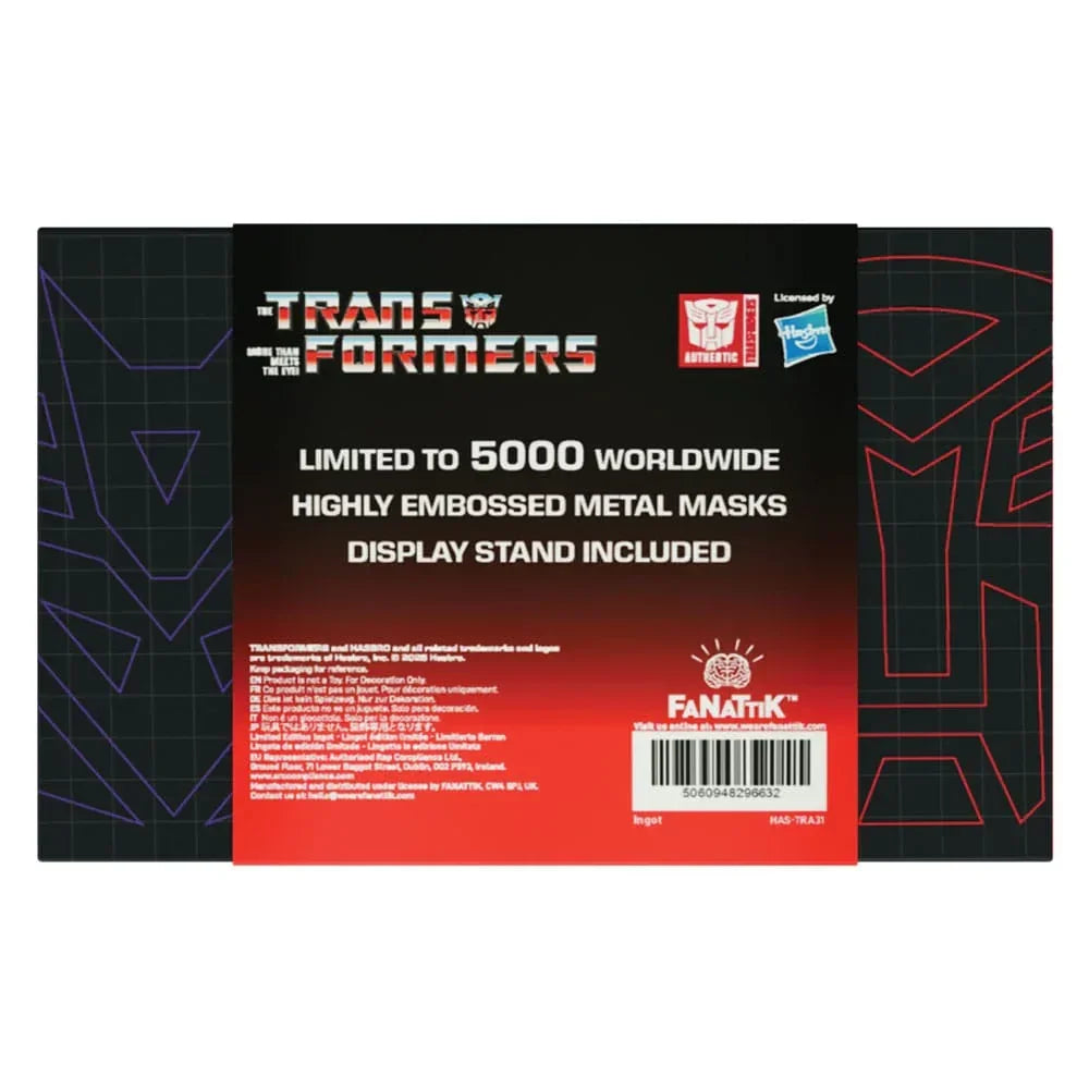 Transformers Replica Set av 2 Hjälmar: Optimus Prime och Megatron - Begränsad Utgåva FaNaTtik