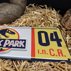 Jurassic Park Replica 1/1 Dennis Nedry Registreringsskylt FaNaTtik