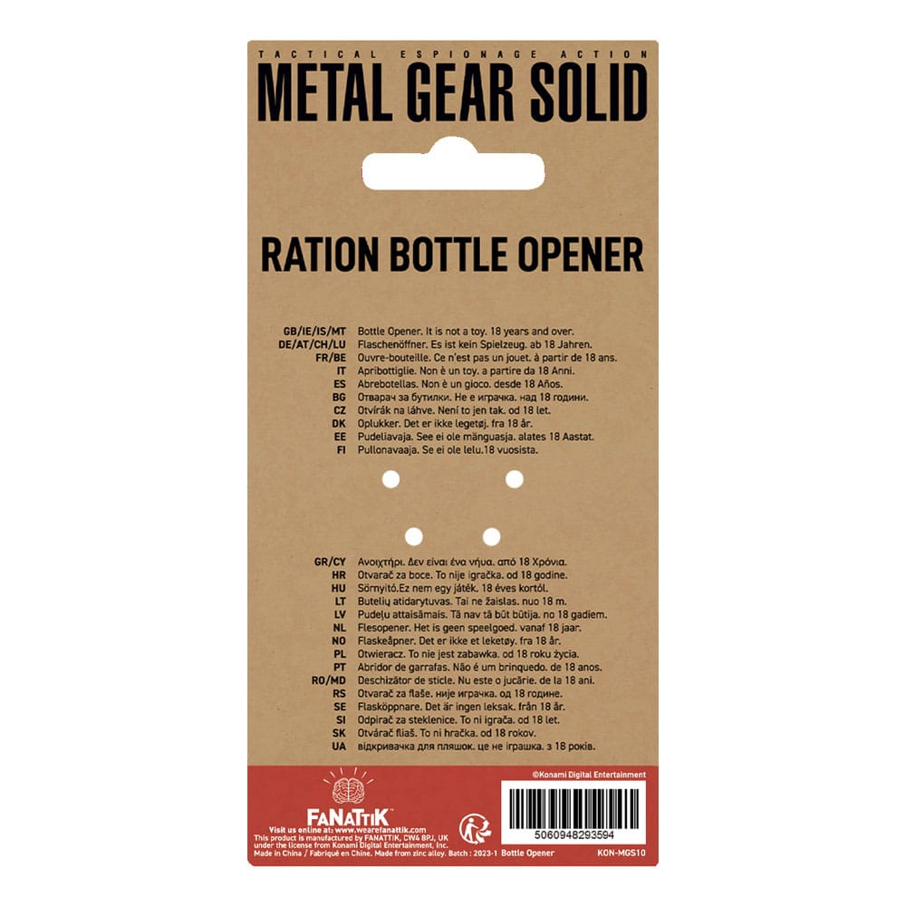 Metal Gear Solid Flasköppnare Solid Ration – 8 cm FaNaTtik