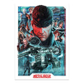 Metal Gear Solid konsttryck montage begränsad upplaga 42 x 30 cm