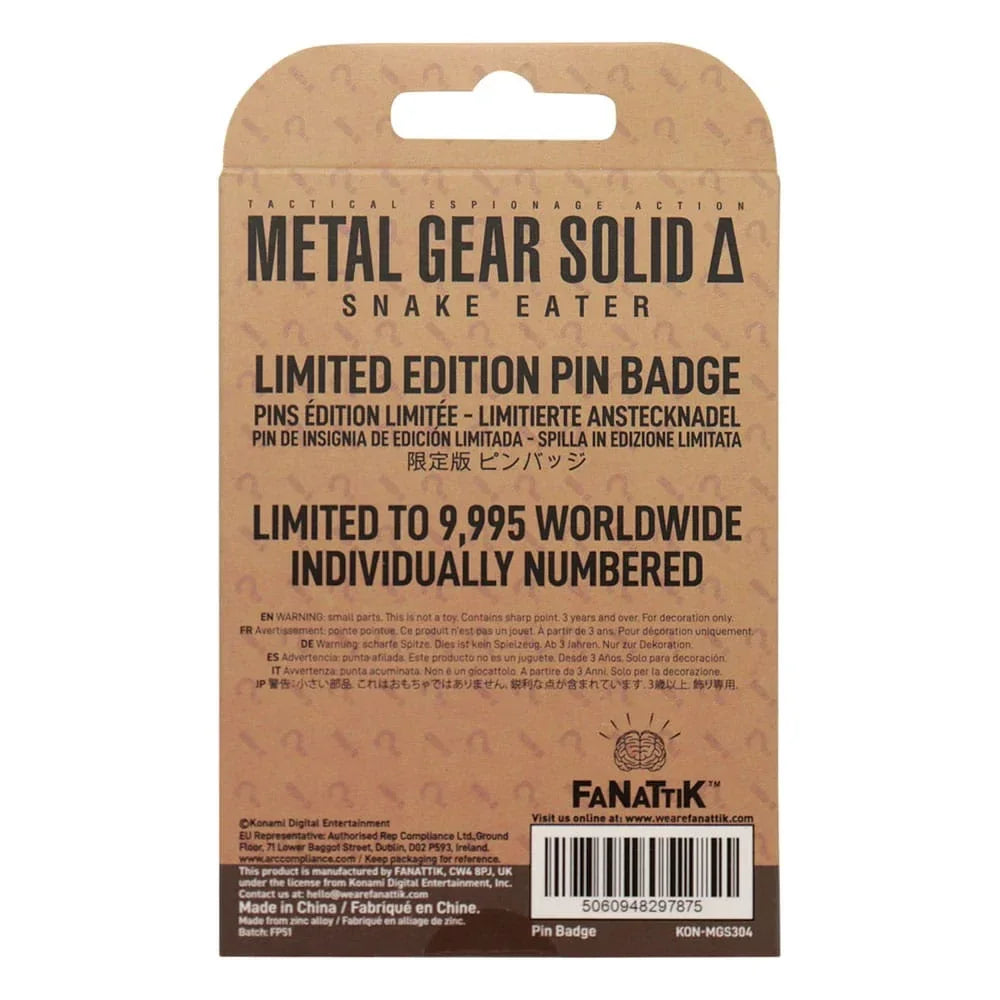 Metal Gear Solid Delta Pin Badge Fox Limited Edition FaNaTtik