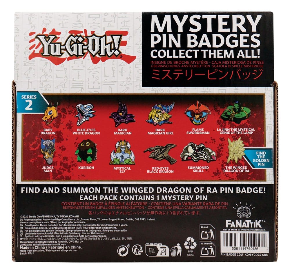 Yu-Gi-Oh! Mystery Pin-märkes Volym 2 Blindbox Display (12)