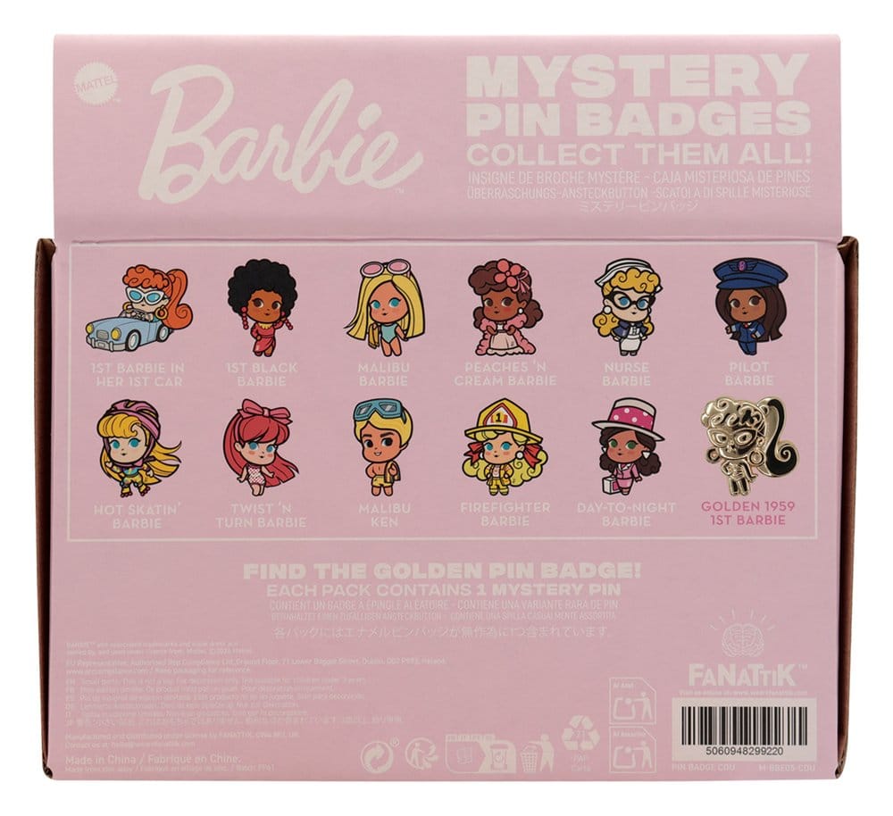 Barbie Mystery Pin Badges Blind Box Display (12)