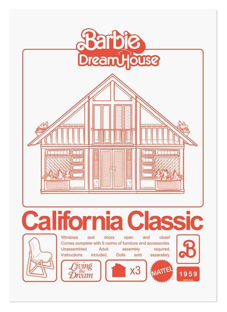 Barbie Konsttryck Kalifornien Klassiska DreamHouse Limited Edition