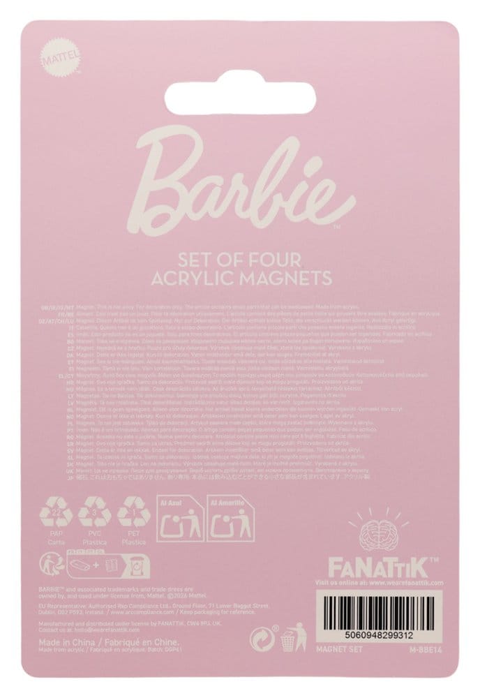 Barbie Magnetset Malibu - Fyra Officiella Designmagneter