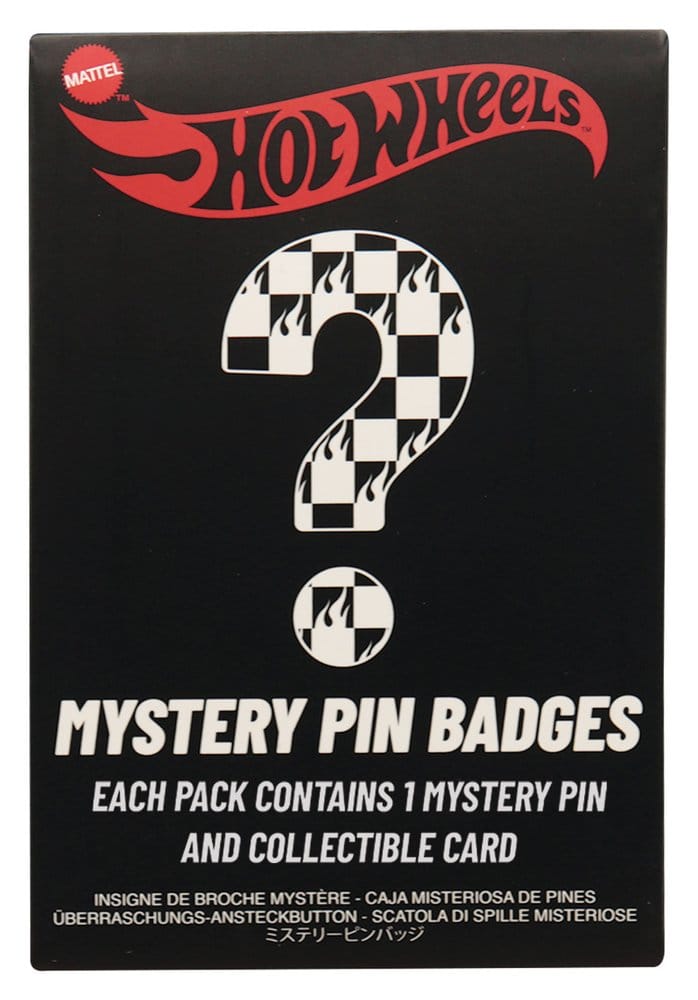 Hot Wheels Mystery Pinsamling i Blindbox med 12 Märken och Samlarkort