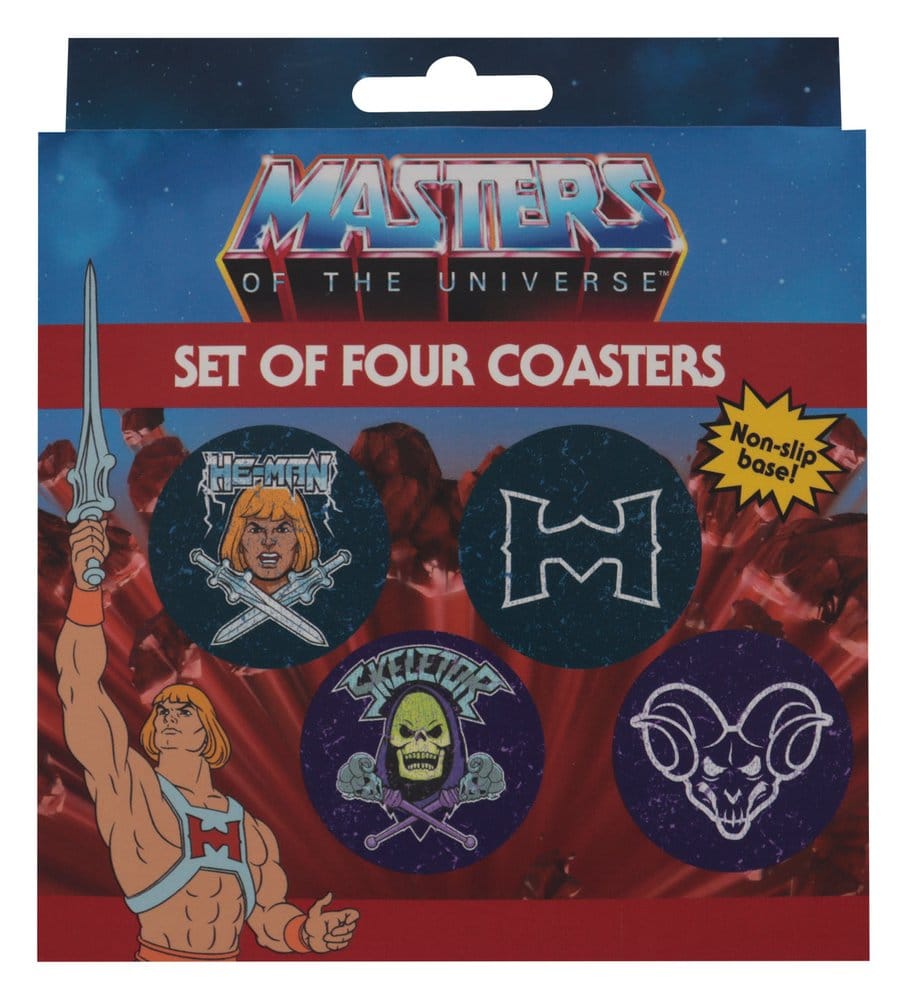 Masters of the Universe Underlägg 4-pack i metall med tryck