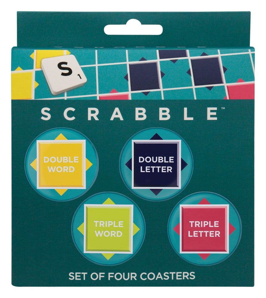 Scrabble Underlägg 4-Pack i Tryckt Metall