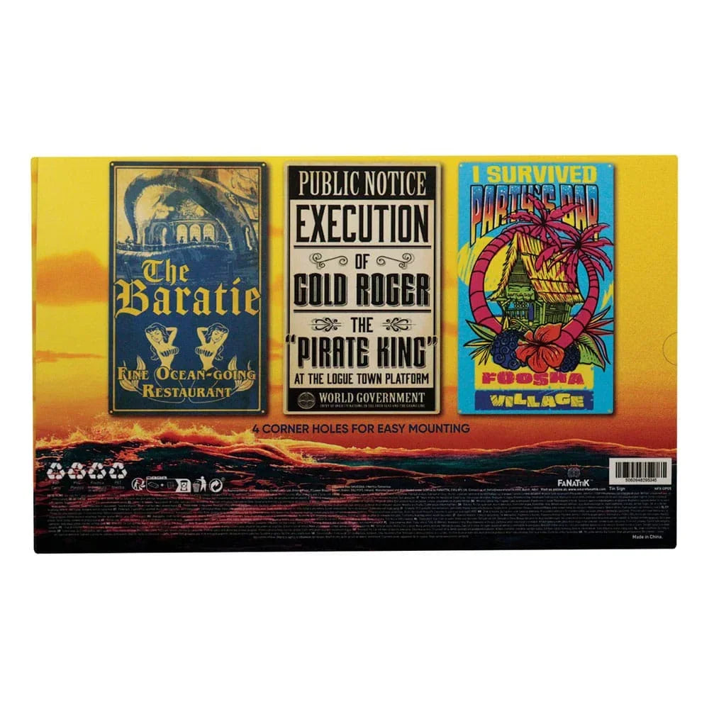 One Piece Tin Skyltar 3-Pack FaNaTtik