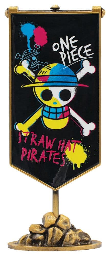 One Piece Replika Straw Hat Pirates metallbanner 11 x 6 cm