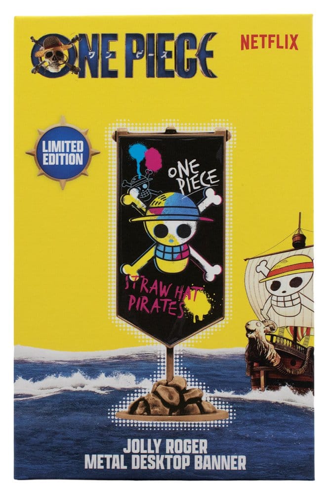 One Piece Replika Straw Hat Pirates metallbanner 11 x 6 cm