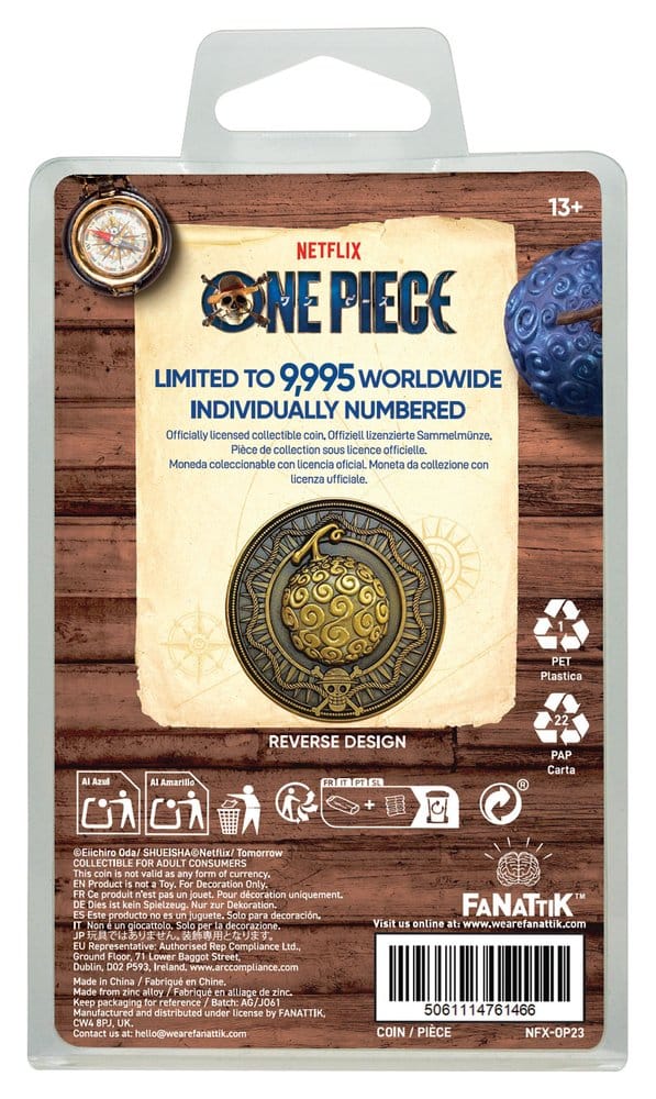One Piece Collectable Coin Gum Gum Coin Limited Edition 4 cm