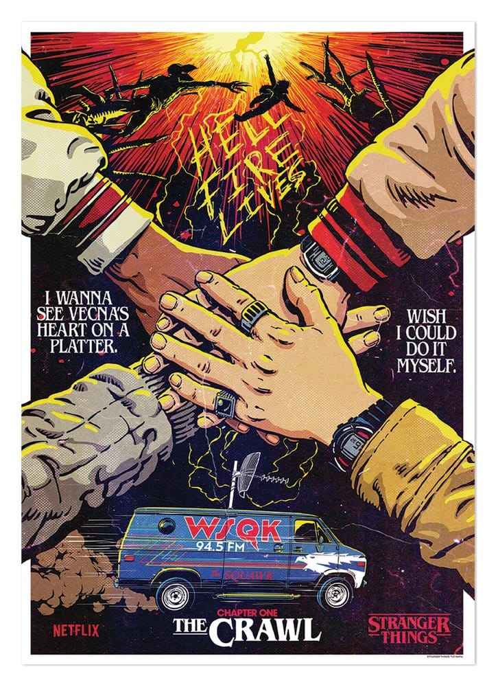 Stranger Things 5 Konsttryck The Crawl Limitierad Upplaga 42 x 30 cm
