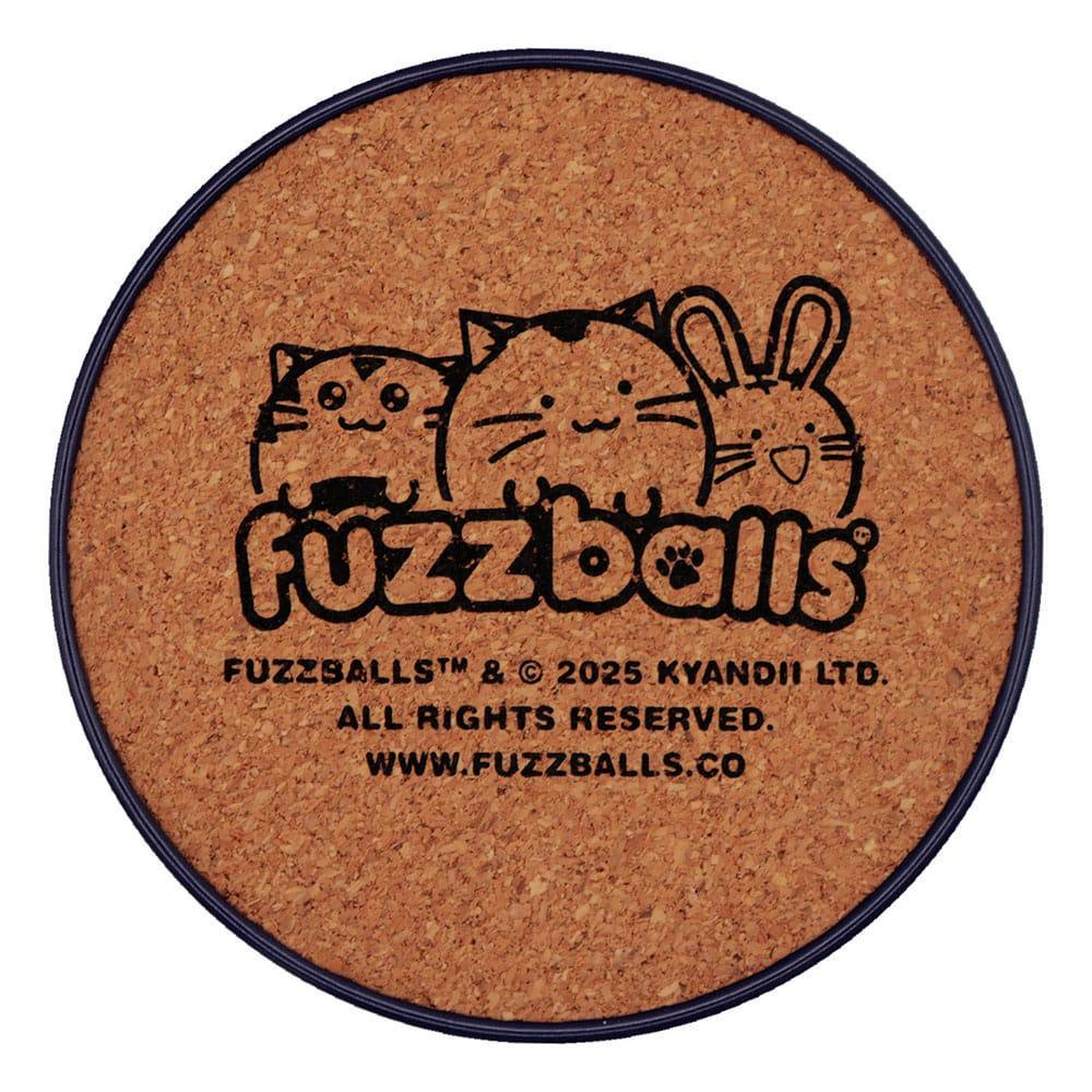 Fuzzballs Coaster 4-Pack - Färgglada Underlägg med Katt, Kanin och Tiger FaNaTtik
