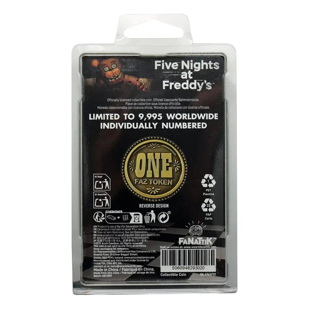 Five Nights at Freddy's Collectable Coin - Faz Token Limited Edition FaNaTtik