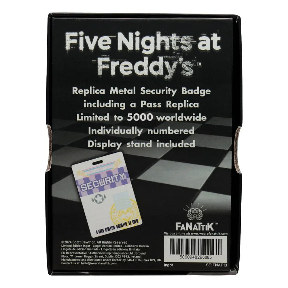 Five Nights at Freddy's Replica Security Badge Antique Brass Edition FaNaTtik