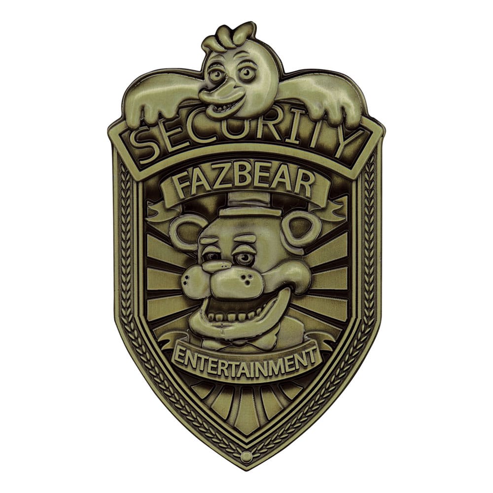 Five Nights at Freddy's Replica Security Badge Antique Brass Edition FaNaTtik