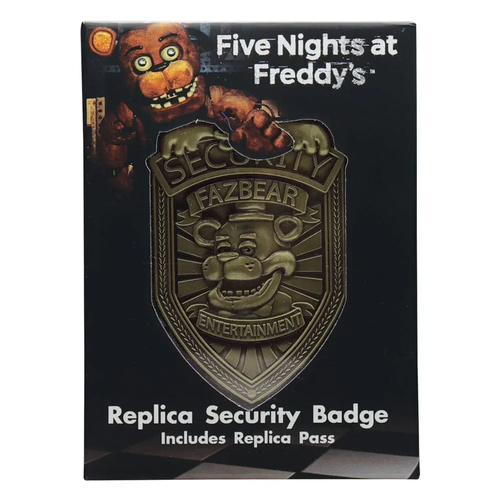Five Nights at Freddy's Replica Security Badge Antique Brass Edition FaNaTtik