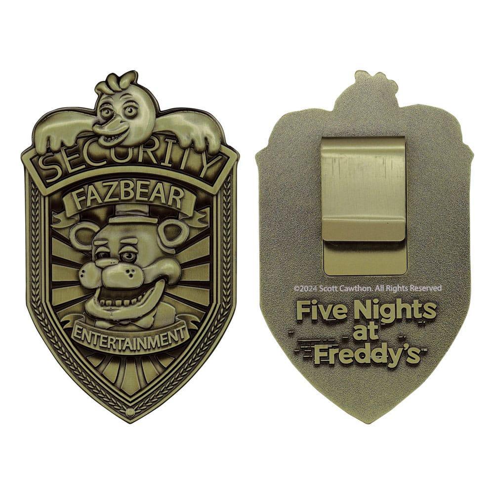 Five Nights at Freddy's Replica Security Badge Antique Brass Edition FaNaTtik