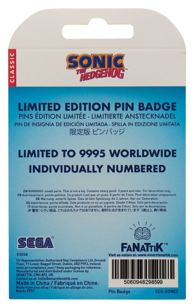 Sonic - The Hedgehog Pin Badge Sonic