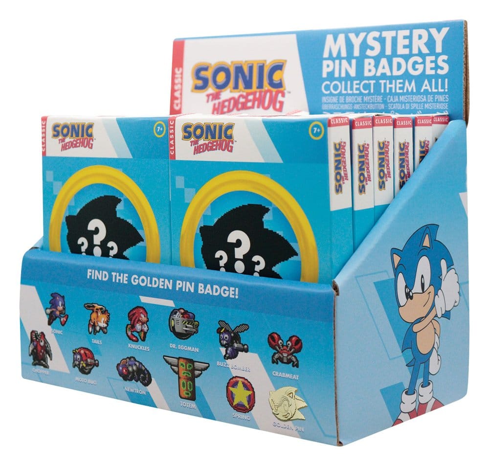 Sonic The Hedgehog Mysterious Pins Badges Blind Box Display (12)