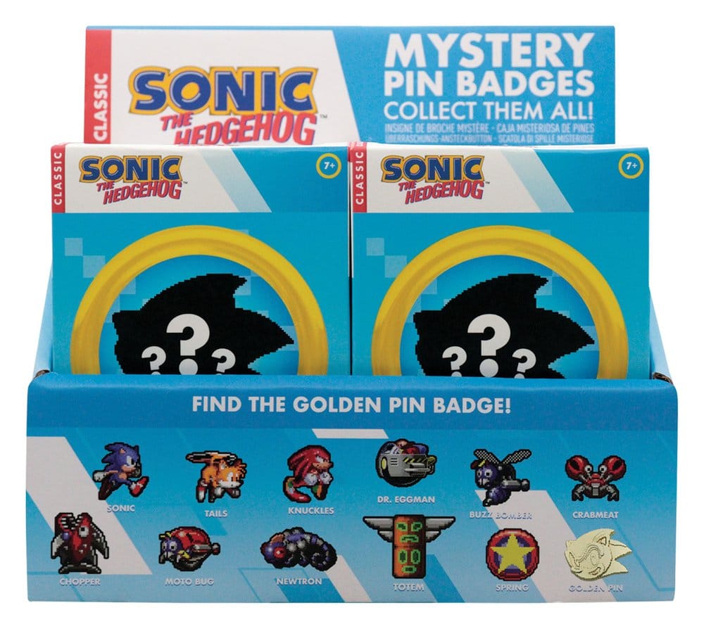 Sonic The Hedgehog Mysterious Pins Badges Blind Box Display (12)