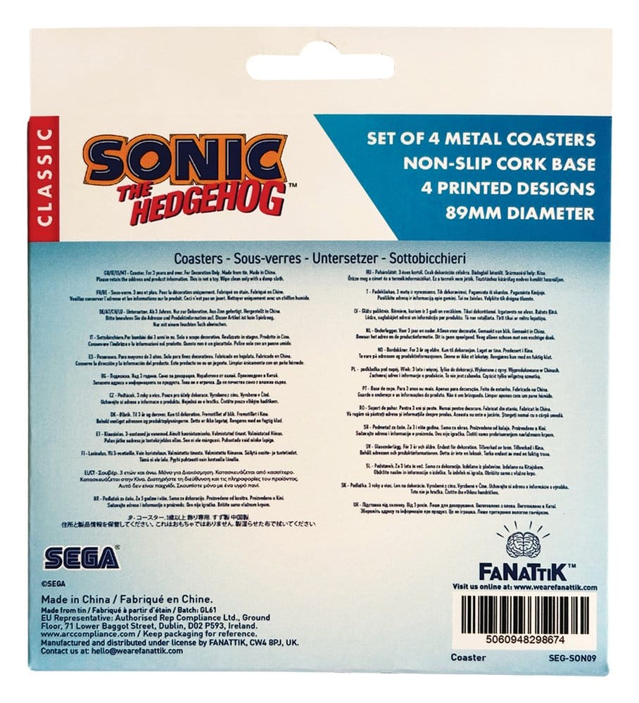 Sonic - The Hedgehog Underlägg 4-pack