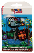 Sonic - The Hedgehog Pin Badge Dr. Eggman Egg Mobile Chained