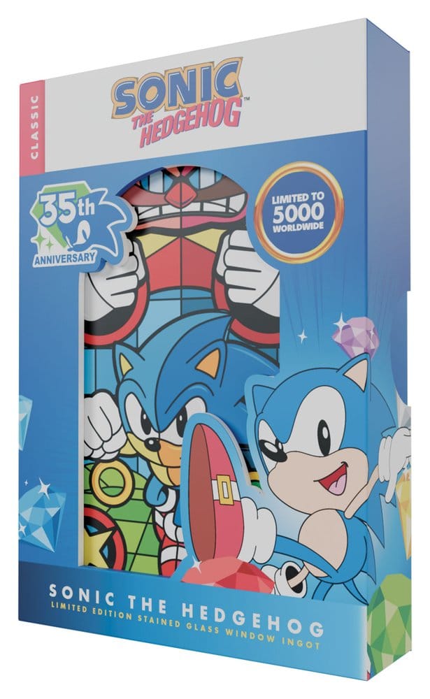 Sonic The Hedgehog Silverstång i Stil av Kyrkfönster 60 cm